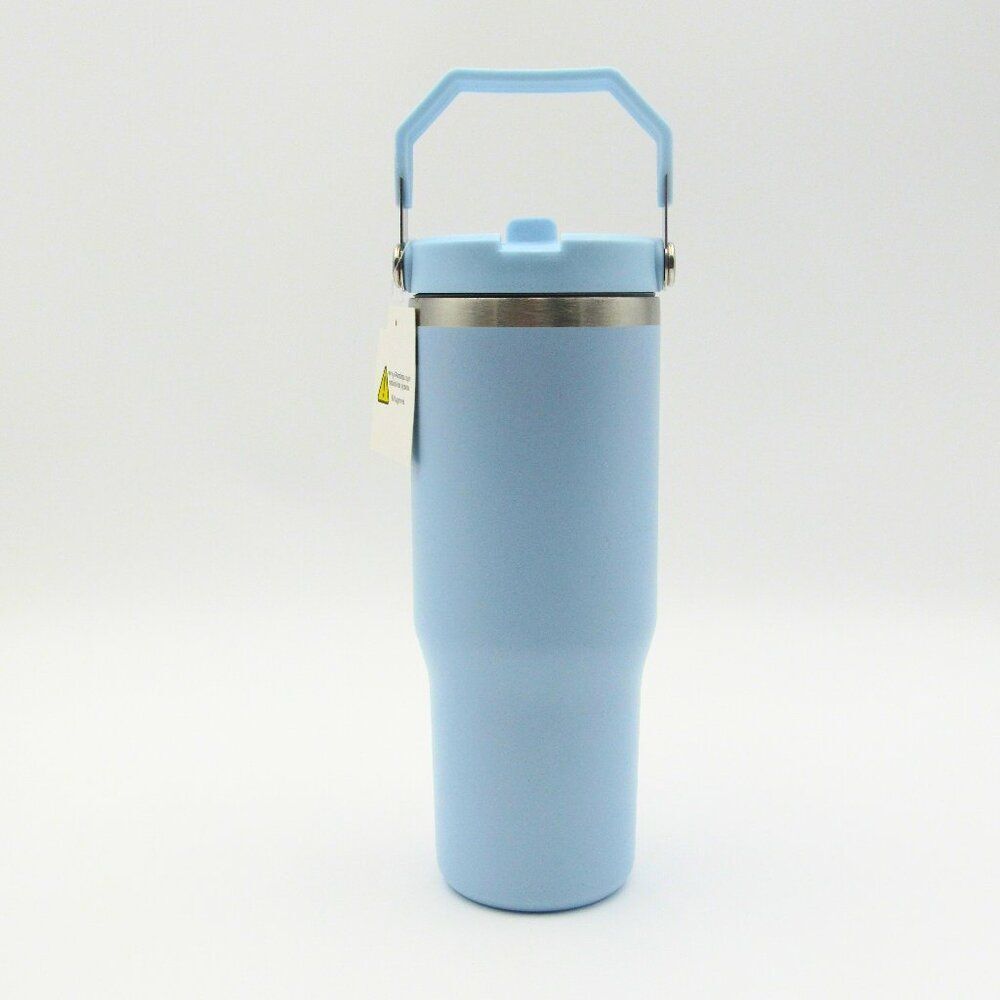 NWT Blue Straw Tumbler with Handle